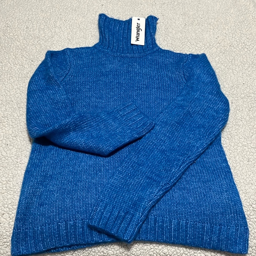 Soft blue turtle neck sweater